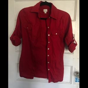 Women’s converse red button down (vintagey)